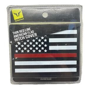 USA American Flag Hitch Cover First Responder Thin Red Line For 2 Inch Hitch{33}